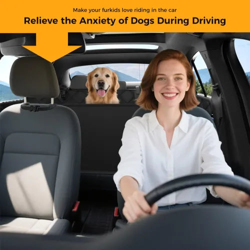 🐶 No More Messy Car Rides – Premium Waterproof Dog Hammock Seat Cover for Happy Adventures