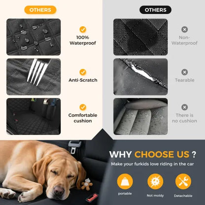🐶 No More Messy Car Rides – Premium Waterproof Dog Hammock Seat Cover for Happy Adventures